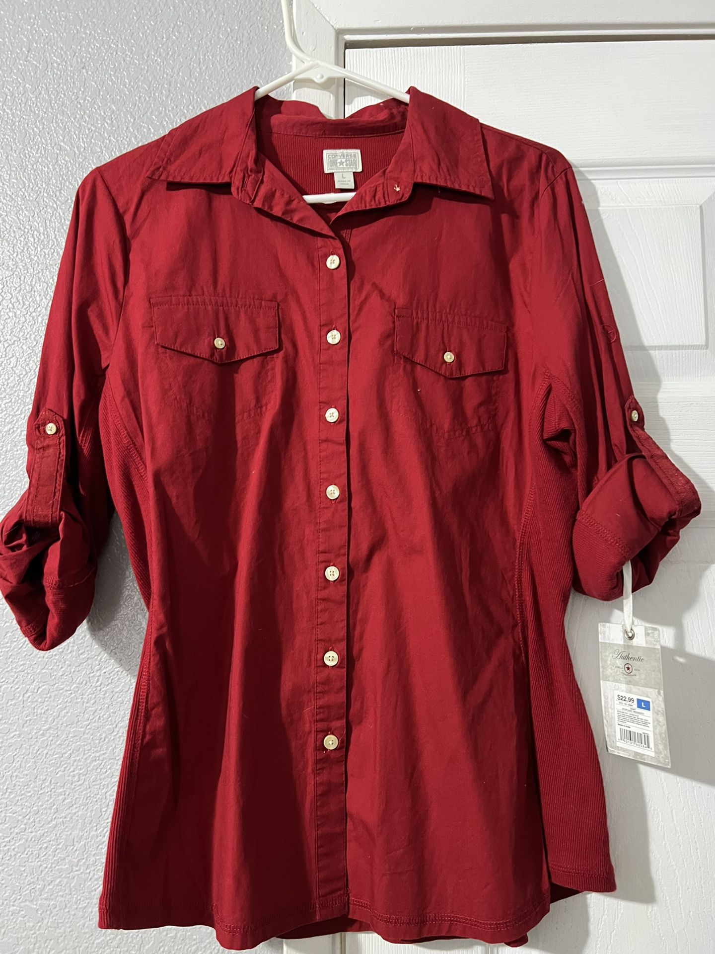 Womens Red Converse Shirt - New