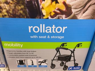 Senior walker seat