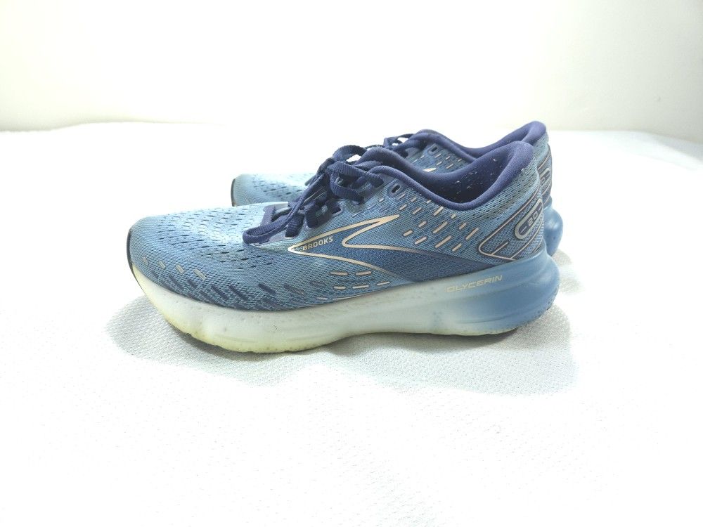 Brooks Glycerin 20 Sneakers Womens Size 8.5 Running Training Blue Shoes Low