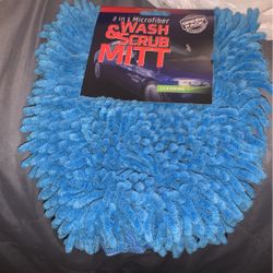 2 In 1 Microfiber Wash And Scrub Mitt