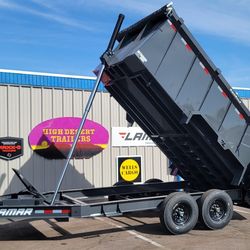 2026 Lamar 7x14x4 Dump Trailer Telescopic 14k GVWR 7 Gauge Floor 