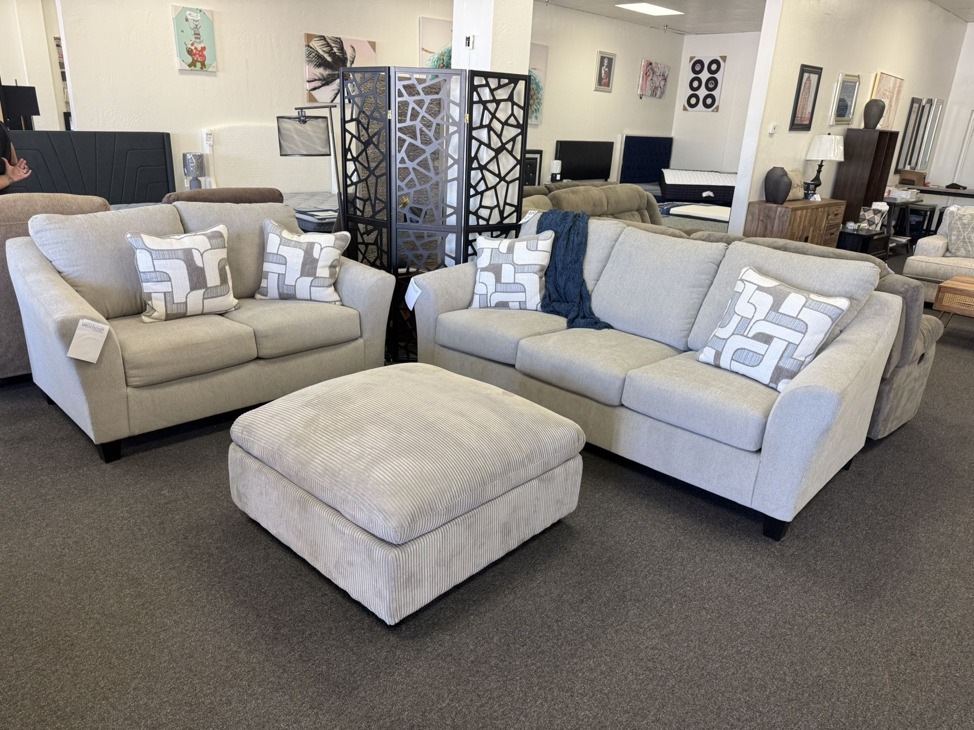 Sofa And Loveseat In Gray 