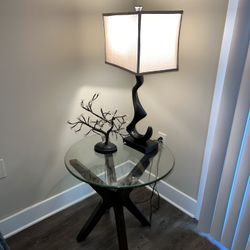 End table w/ Freeform Lamp