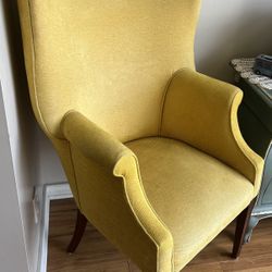 Yellow Wingback Chair