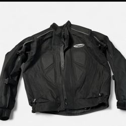 Nitro Racing Motorcycle Mesh Jacket Men’s Small CE Approved Black
