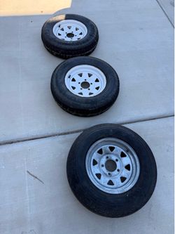 3 trailer wheel and tire 175/80/D13. Will also sell individually