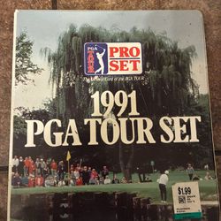 1991 Pro Set PGA Tour Golf Trading Card Gift Box Set (285) | Binder & Protector Pages | Sports Trading Card | PGA Tour