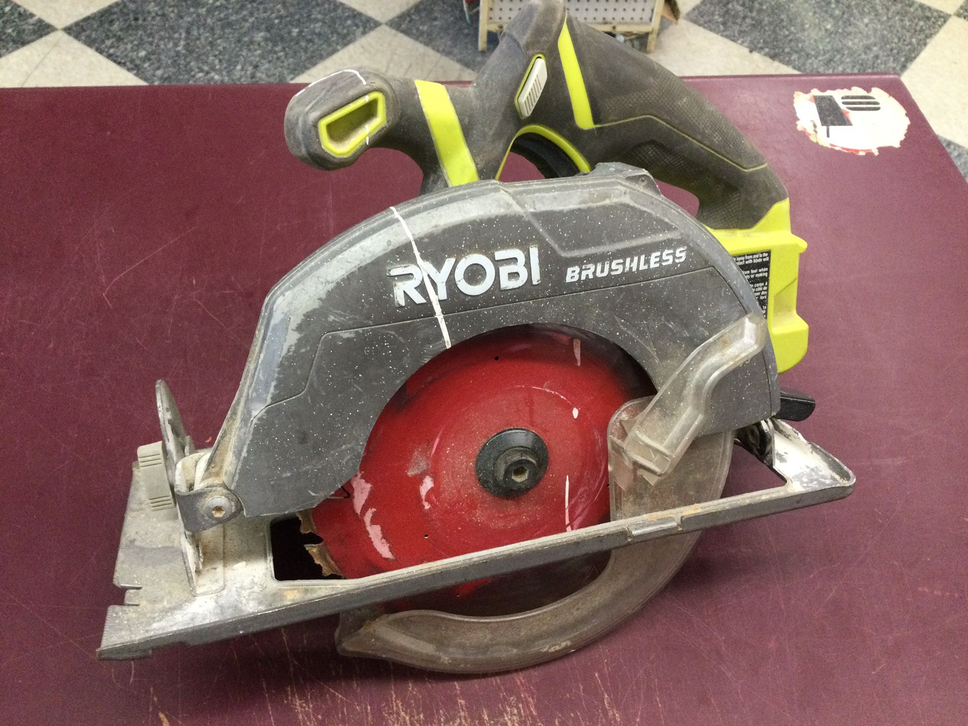 RYOBI 18V LITHIUM CORDLESS CIRCULAR SAW 7-1/4” ONE+ BRUSHLESS **TOOL ONLY**