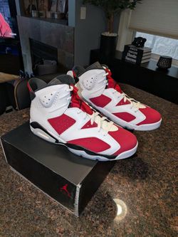 Nike Air Jordan 6 Retro Carmine (2021) White Red CT8529 106, Size 11.5, XI, III