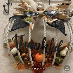 Thanksgiving Pumpkin Wreath