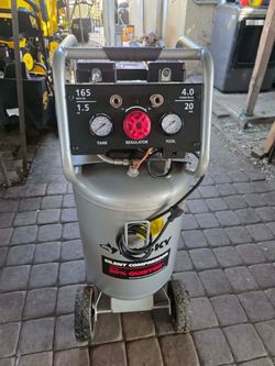 Husky 20 Gal. 165 Psi Oil Free Portable Vertical Electric Quiet Air Compressor