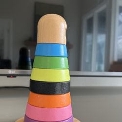 Wooden Stacking Color Rings 