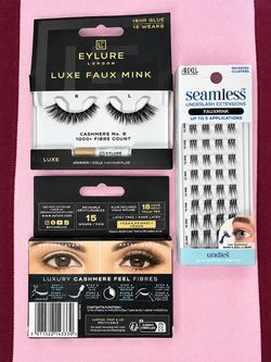 Eylure Luxe Faux Mink Cashmere No 6 * Ardell Seamless Underlash Extensions Faux Mink 32 ct