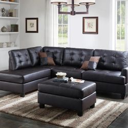 Sectional With Ottoman Available For Immediate Delivery 