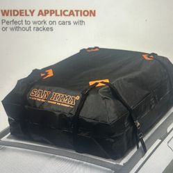 SAN HIMA. Rooftop cargo Carrier 15 Cubic Ft. Waterproof  W/ Heavy Duty Straps