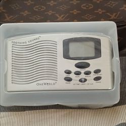 OneWorld Soothing Sounds White Noise Machine Sleep Aid Sound Therapy, White