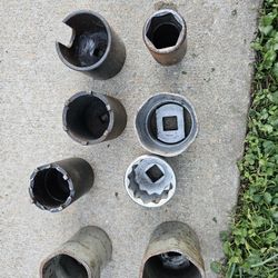  MIX LOTS OF 8 , SNAP ON, Mac, Corwall, Atc- Axle Nut Socket,see Pics