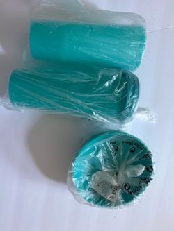 Tupperware blue cup and bowl