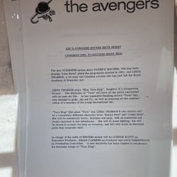 THE AVENGERS TV SHOW PRESS KIT 6th Season (Introduction of Tara King)