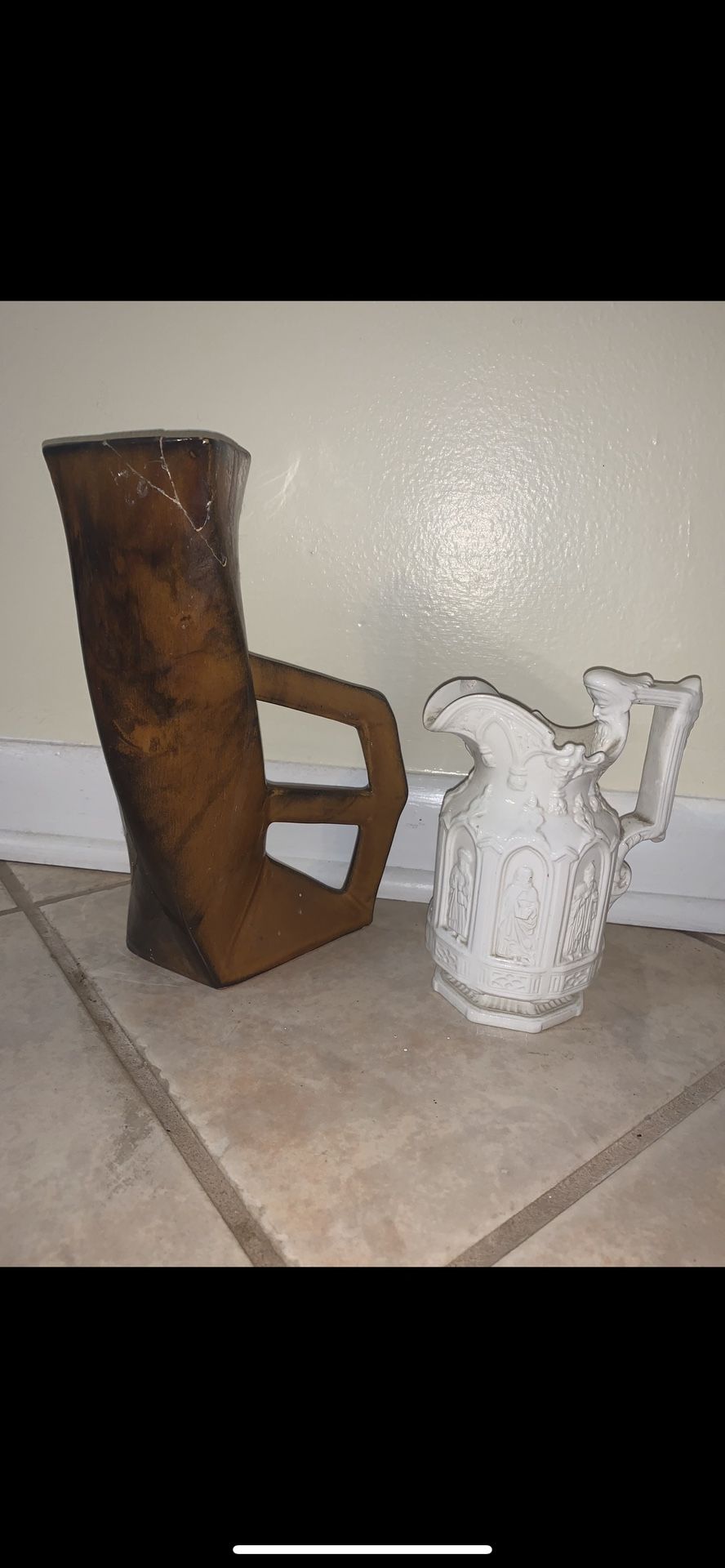 2 Pieces Of As Is Porcelain / Pottery Van Briggle & Other