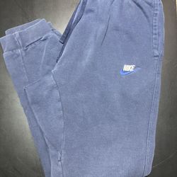 Nike Sportswear Club Fleece Navy Blue Joggers Mens Medium Blue Swoosh Cotton