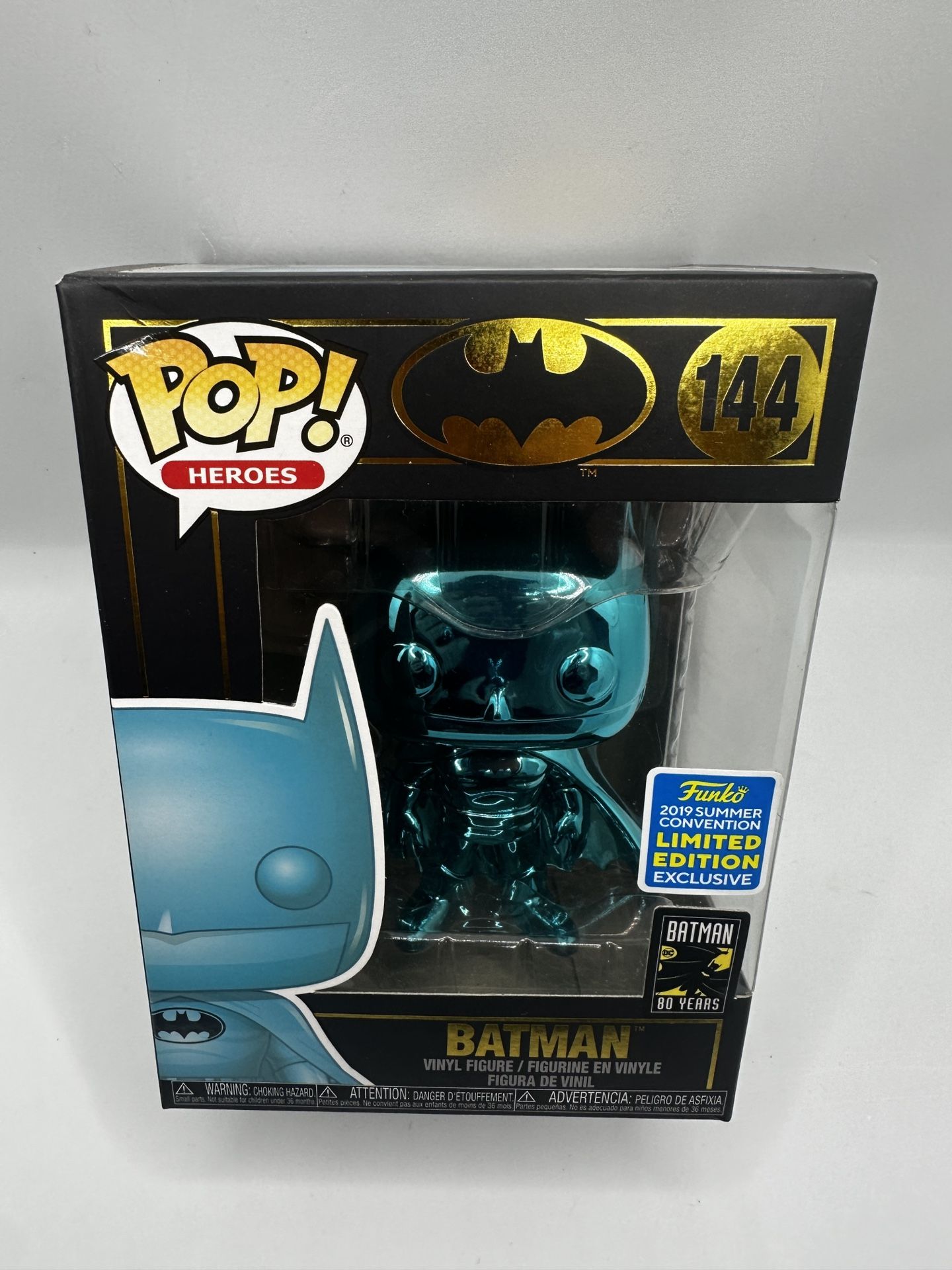 Blue Chrome Batman Funko Pop 144 (2019 Summer Convention Limited Edition) *Located near 91st Ave & Olive*