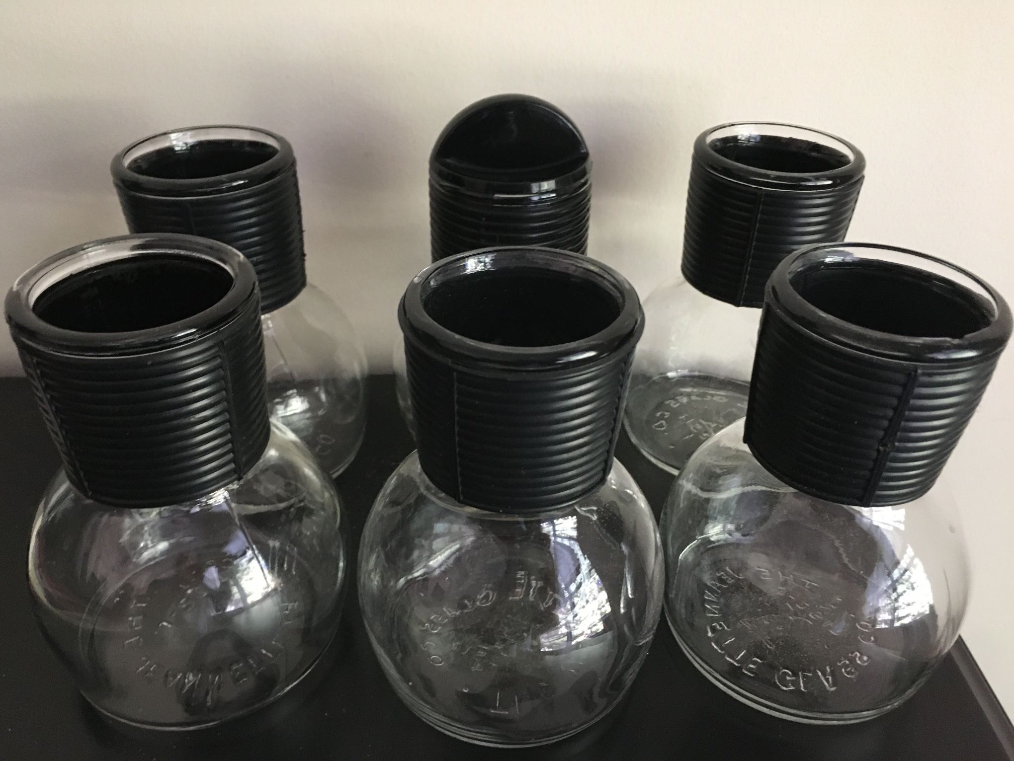 6 Vintage Hottle/Coffee Carafes