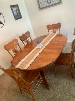 Solid Wood Dining Table & 5 chairs