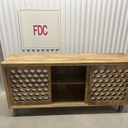 Bengal Manor Brown/Silver Honeycomb Sideboard