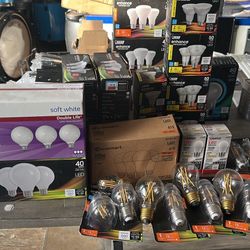 Light Bulbs, Plumbing & Electrical Fixtures & Door Hardware 