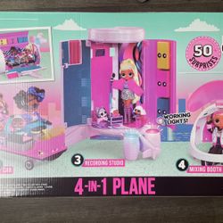 LOL Surprise OMG Plane 4-in-1 Play set with 50 Surprises 
