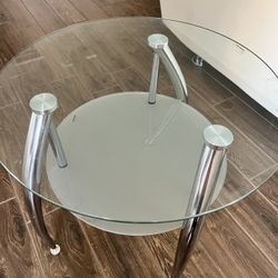 Modern Glass End Table 