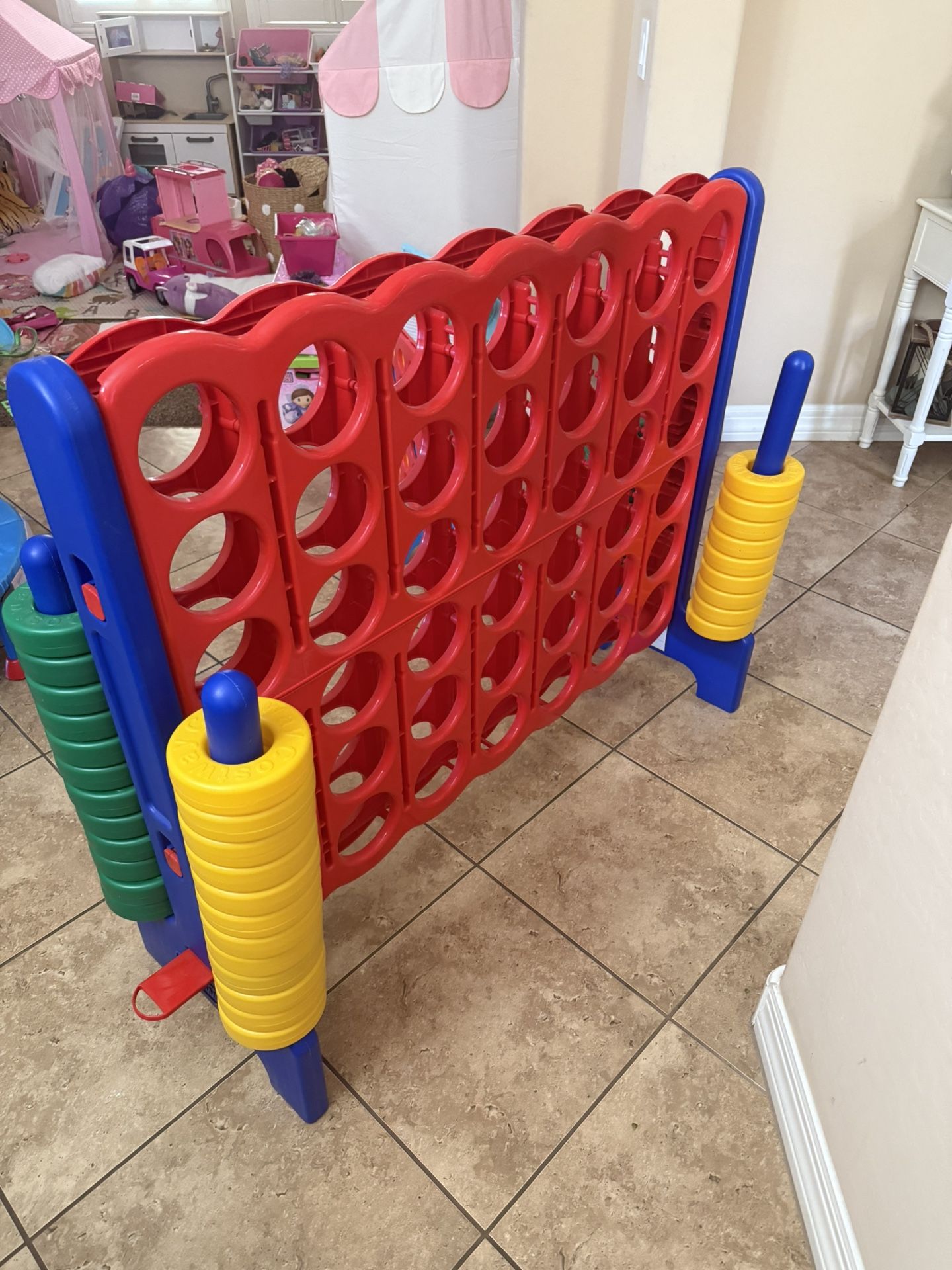 Costway Jumbo 4-to-Score 4 in A Row Giant Game Set Kids Adults Family Fun Red+Blue
