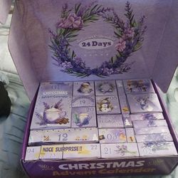 24 Gift Advent Calendar Lavender Themed 