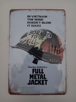 Full Metal Jacket 1987 Movie Metal Poster Vintage Style Tin Sign 7.87"×11.8"
