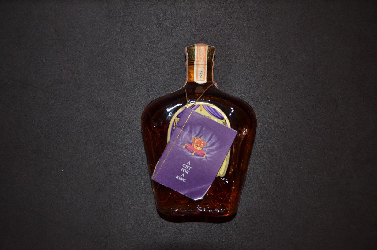 1957 crown royal vintage whiskey unopened and sealed with bag