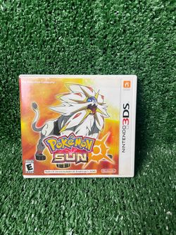 Pokemon Sun (Nintendo 3DS, 2016) Case and Manual
