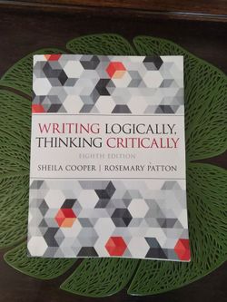 Writing Logically, Thinking Critically eighth edition by Sheila Cooper