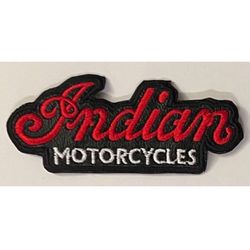 Vintage Indian Motorcycle Black & Red Patch 4” x 1.5” Biker Jacket RARE