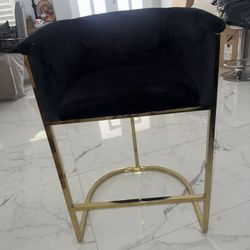 Velvet Black Bar Stools
