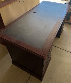 Large Executive Desk with textured black top