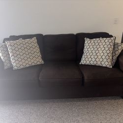 4 Piece Piece Brown Sofas W/ Pillows