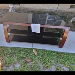 Three tier glass TV STAND