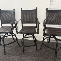 3 Summerset Aluminum Bar Stools For Sale