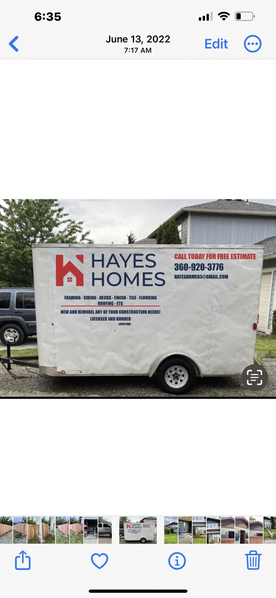 Single Axle 7x11 Utility Trailer. All Logos Gone Minor Damage. New Spare Tires And Like New