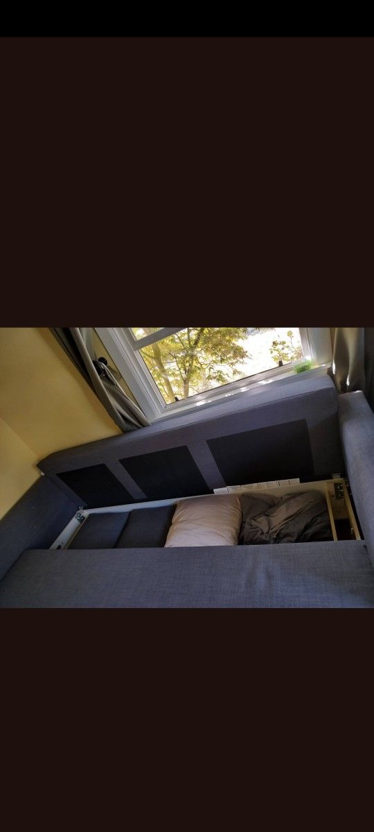 Ikea Couch Bed With Storage Grey