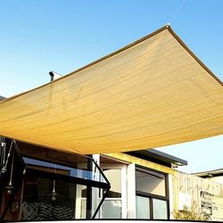 VANDHAM Sun Shade Cloth, UV Protection, Waterproof, Fade Resistant, Suitable for Balcony, Garage, Backyard, Swimming Pool, Lawn, Outdoor Activities, 9