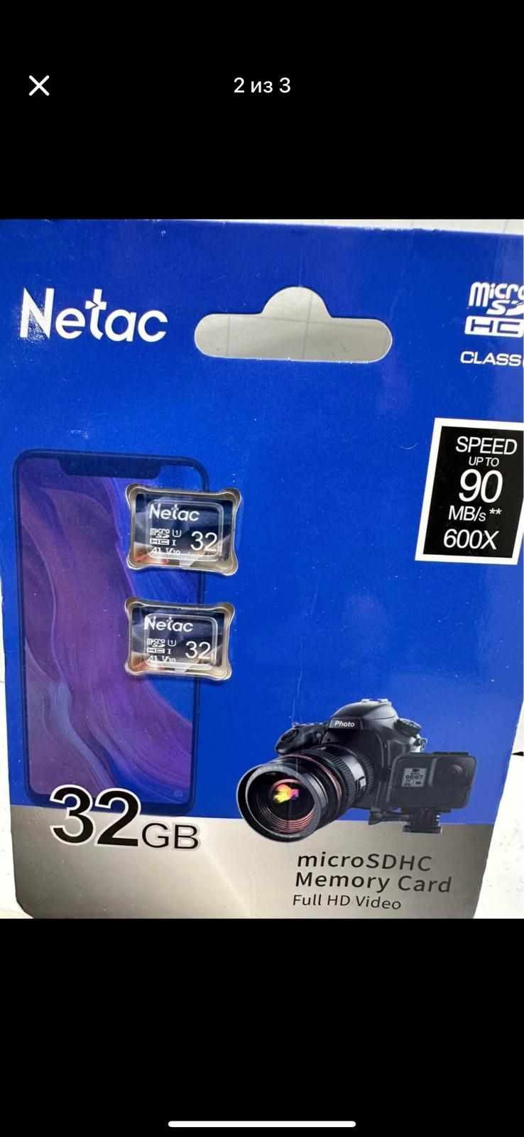 NETAC 32GB Micro Sd Card Mini Class 10 Tf Memory Card Brand New (two Units) #A6