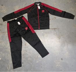 Adidas Originals Black and Red Tracksuits