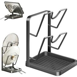 Kitchen Pot Lid Storage Rack, Stainless Steel Pot Lid Holder